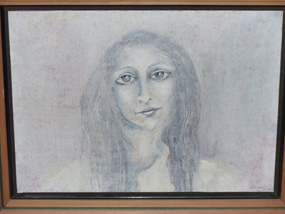 Lot 1825 - Samuel Koska (Czech 1947-2004). Lady on canvas....