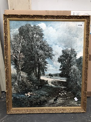Lot 1110 - A framed print after Constable's cornfield