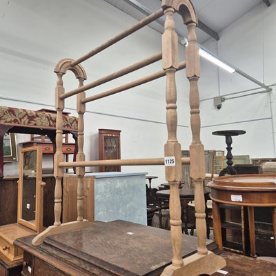 Lot 1125 - A pine towel rail