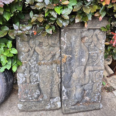 Lot 753 - Two large eastern temple panels.