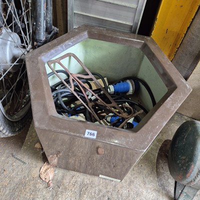 Lot 766 - A terrace planter and a saddle rack etc.