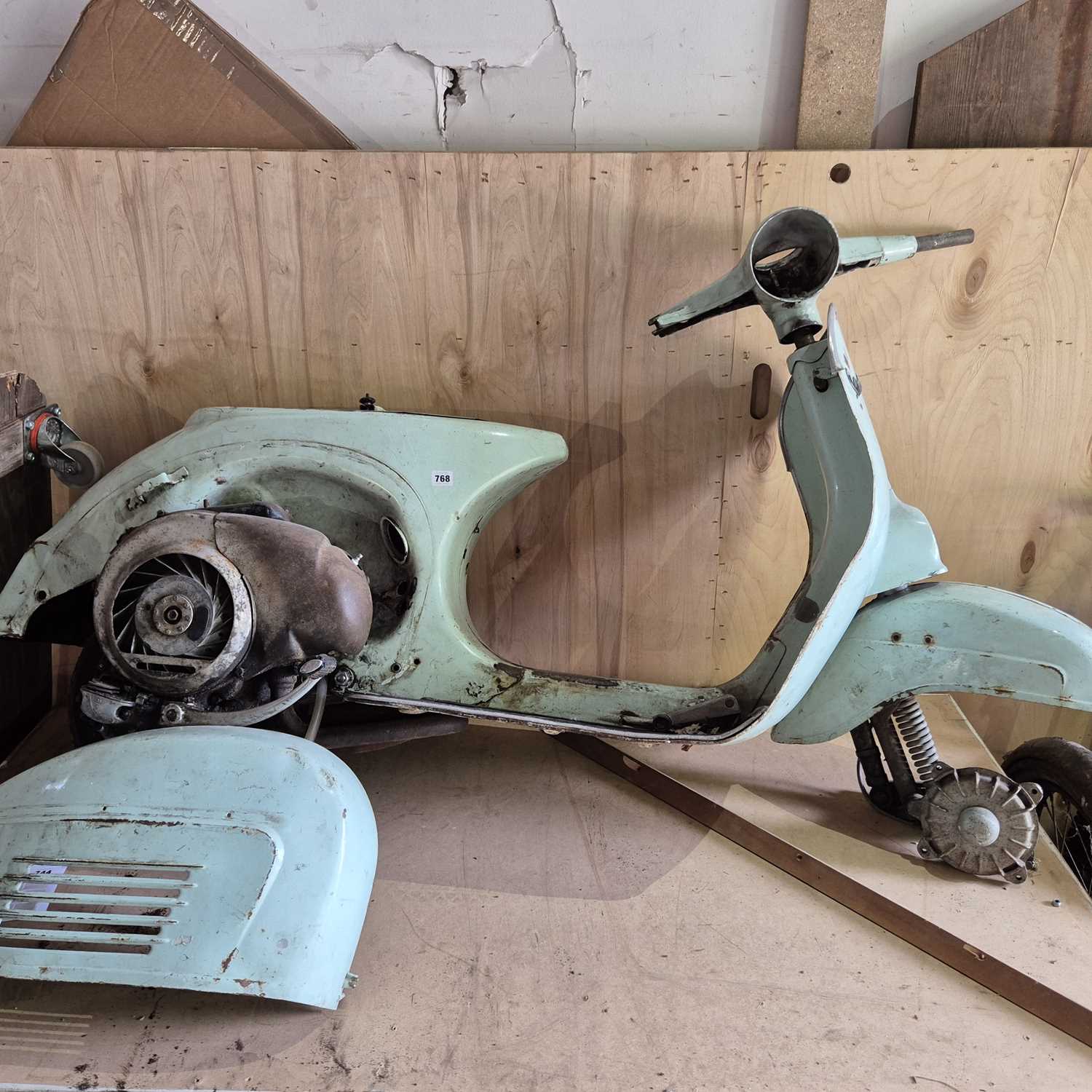 Lot 768 - A Vintage Vespa motorcycle/scooter.