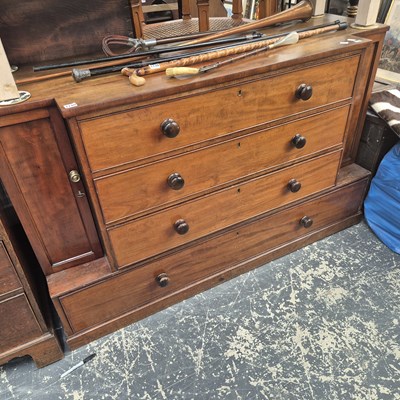 Lot 1140 - A 19th century mahogany sideboard with the...