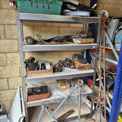 Lot 786 - A Vintage autocycle frame, motorcycle parts etc.