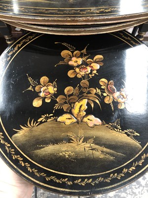 Lot 1144 - A 19th century papier mache inlaid with mother...