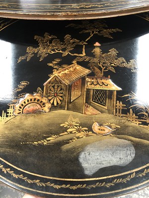 Lot 1144 - A 19th century papier mache inlaid with mother...