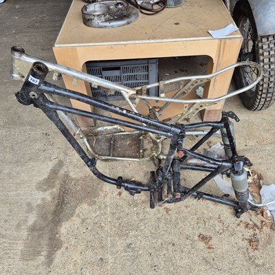 Lot 787 - Two vintage motorcycle frames