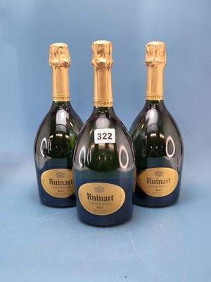 Lot 322 - Three bottles Champagne Ruinart Brut 75cl
