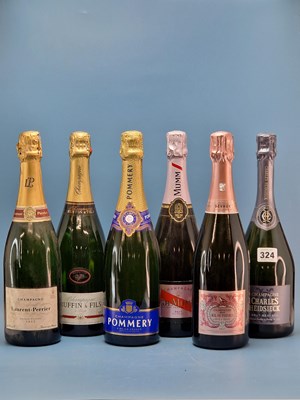Lot 324 - Six bottles of Champagne to include Ruffin &...