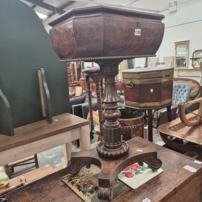 Lot 1150 - A 19th century mahogany teapoy table