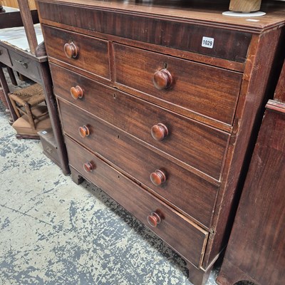 Lot 1029 - An early Victorian mahogany chest of drawers.