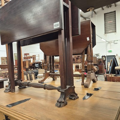 Lot 1030 - Two vintage small sutherland drop leaf tables.