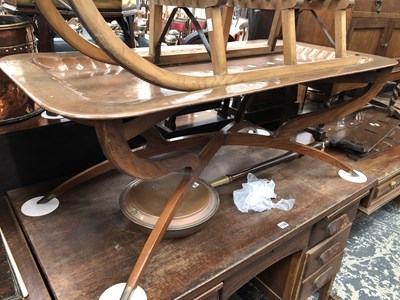 Lot 1155a - A late 20th century copper tray topped coffee...
