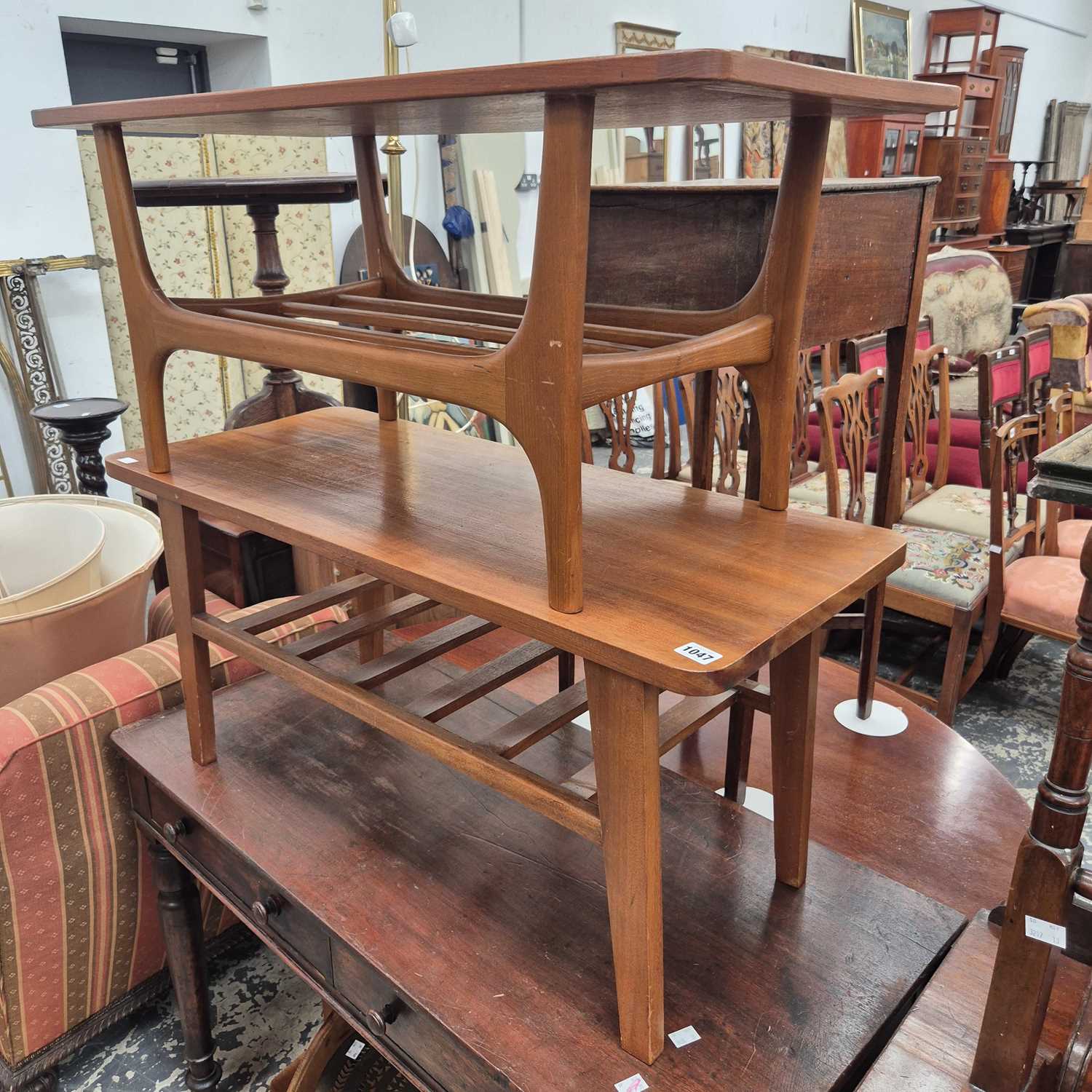 Lot 1047 - Two mid-century retro coffee tables.