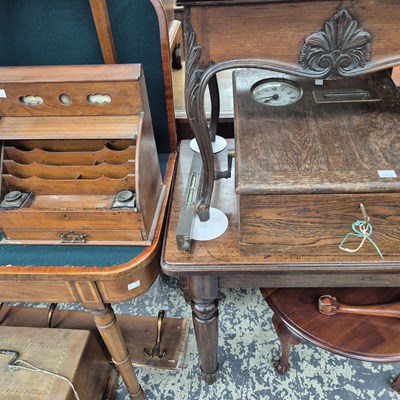 Lot 1055 - A Gledhill time recorder, a vintage stationery...