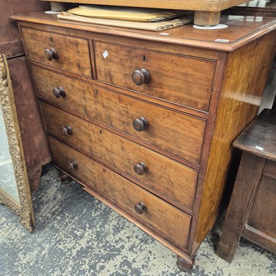 Lot 1068 - An early Victorian mahogany chest of five...
