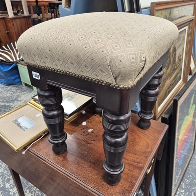 Lot 1087 - A sturdy footstool.