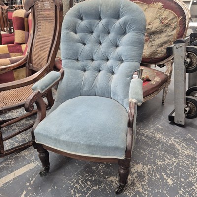 Lot 1099 - A WmIV nursing chair.