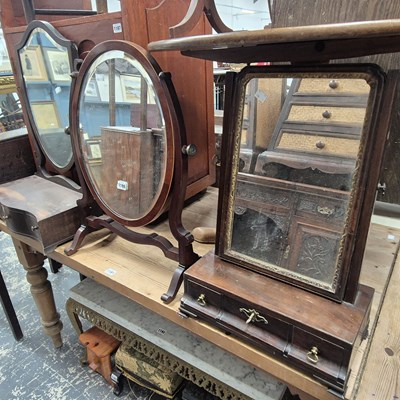 Lot 1188 - Three 19th century mahogany dressing table...