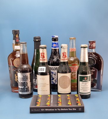 Lot 332 - Beer, Spirits etc to include Three Beck's Beer...