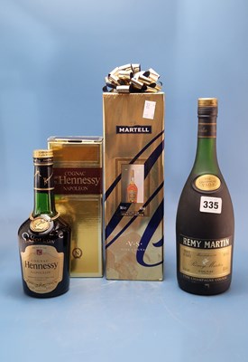Lot 335 - Cognac Martell VS 40% 70cl, Remy Martin VSOP...