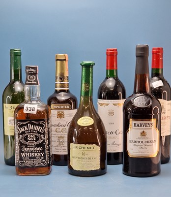 Lot 338 - Wine and Whiskey to include Jack Daniel's...