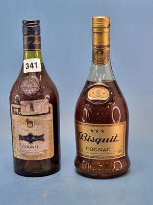 Lot 341 - Cognac Bisquit 3 star 70 proof 24 fl...