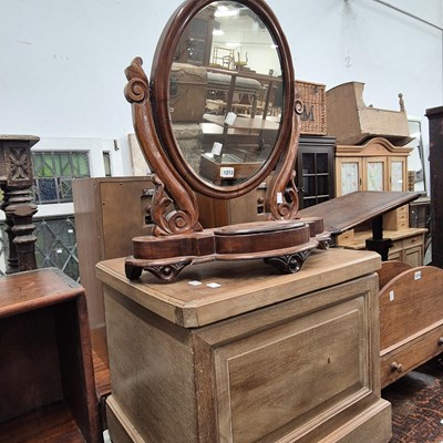 Lot 1213 - A Victorian mahogany oval dressing table...