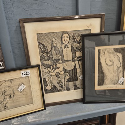 Lot 1225 - Three 20th century etchings