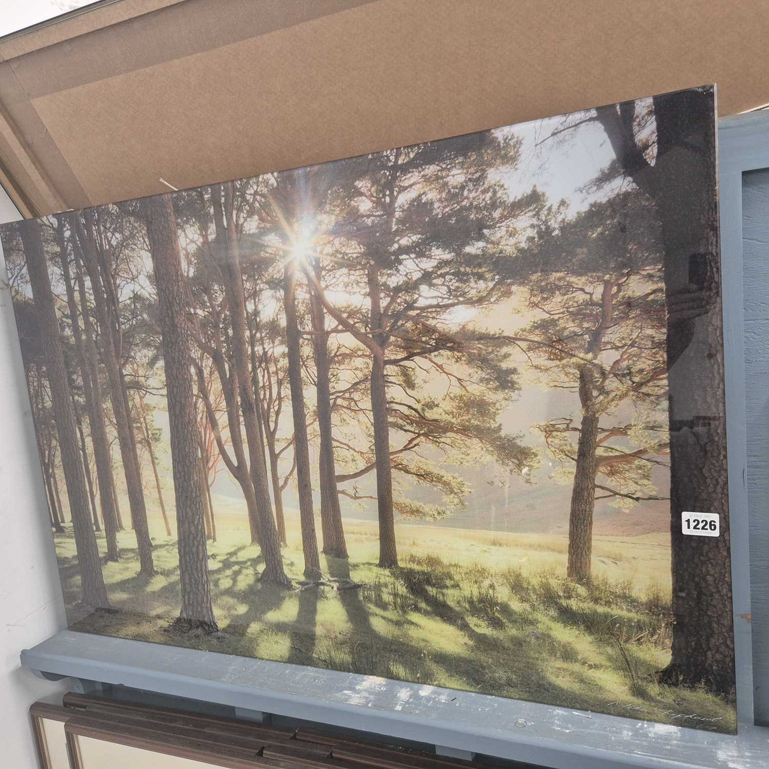 Lot 1226 - A large photographic art work on glass signed...