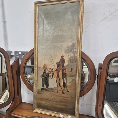 Lot 1231 - A Middle Eastern scene. oil on canvas