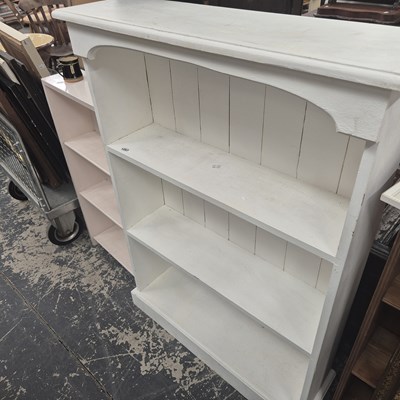 Lot 1257 - Two painted bookcases.
