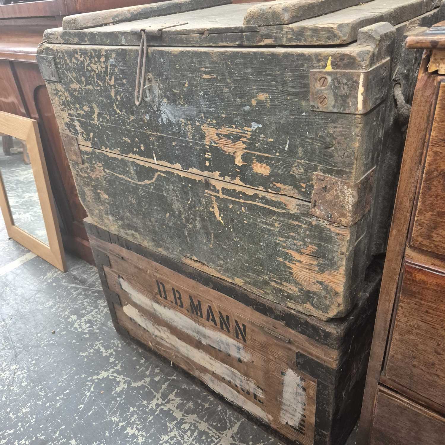 Lot 1261 - Two shipping trunks.