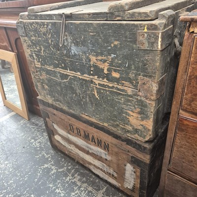 Lot 1261 - Two shipping trunks.