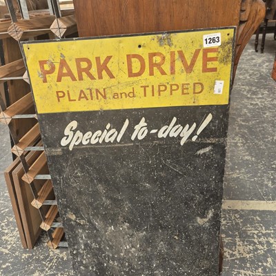 Lot 1263 - A Park drive advertising sign.