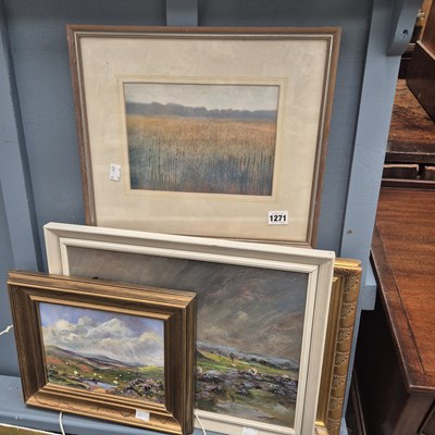 Lot 1271 - Various 20th century oil paintings etc.