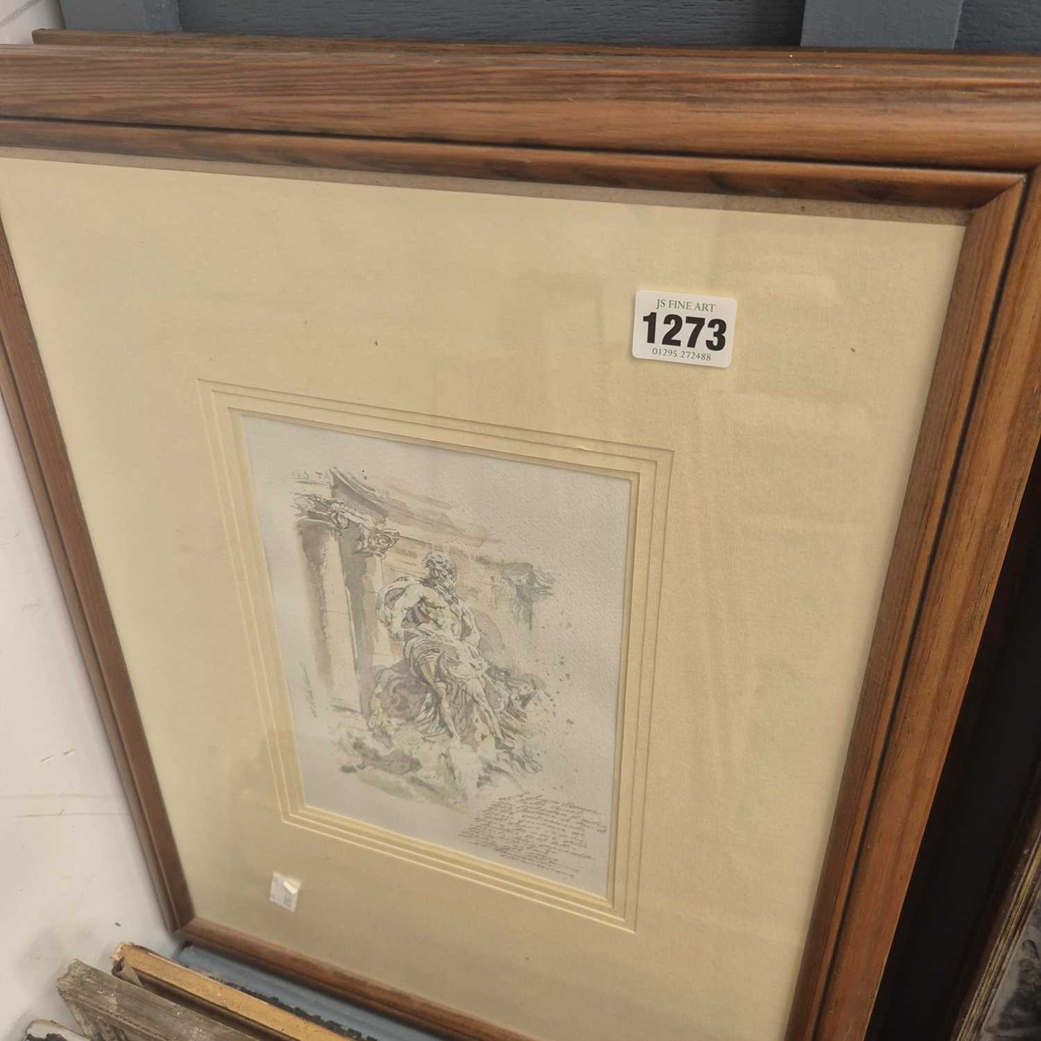 Lot 1273 - 3 prints depicting the trevi fountain, Rome.