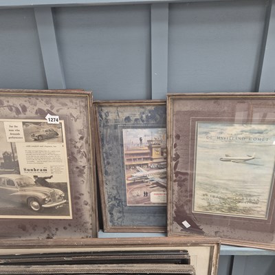 Lot 1274 - three advertising prints.