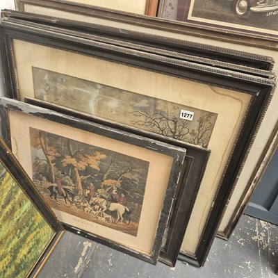 Lot 1277 - Various late 19th century prints etc. Prov....