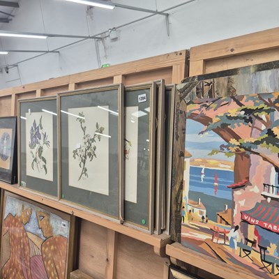 Lot 1284 - various decorative pictures including a set of...