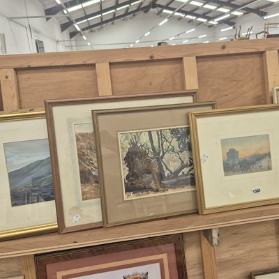 Lot 1303 - Four early 20th century watercolours.