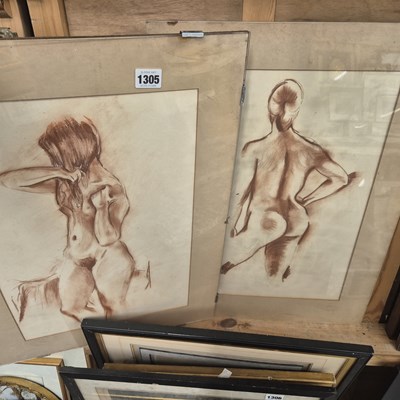 Lot 1305 - Two nude studies.