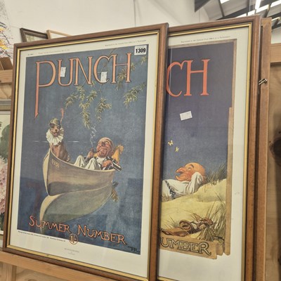 Lot 1309 - Three colour prints- Punch covers