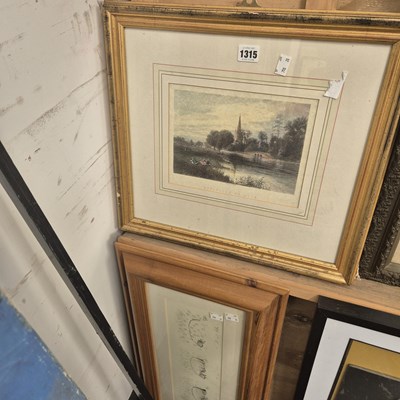 Lot 1315 - A pair of prints and one other.