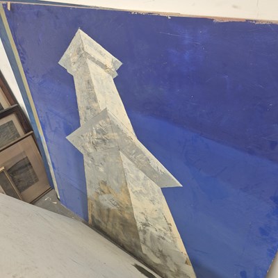 Lot 1318 - Four Modernist oil paintings attributed to...