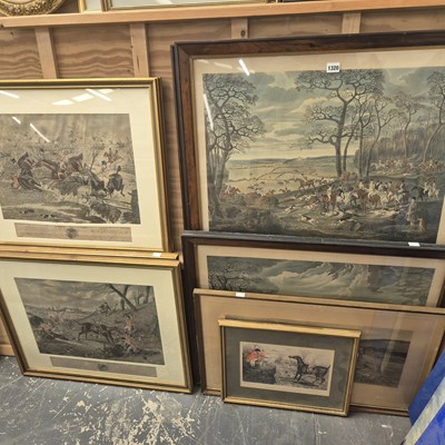 Lot 1320 - Two sets of 19th century sporting prints and...