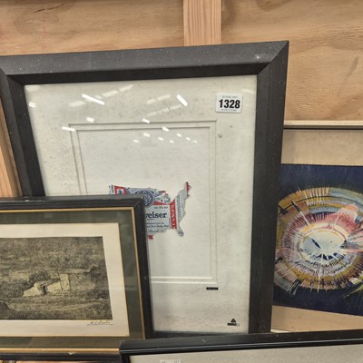 Lot 1328 - Three late 20th century artworks.