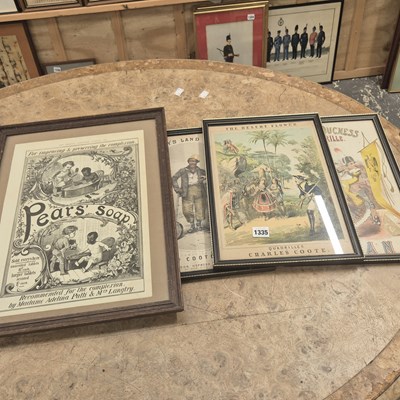 Lot 1335 - Five advertising prints.
