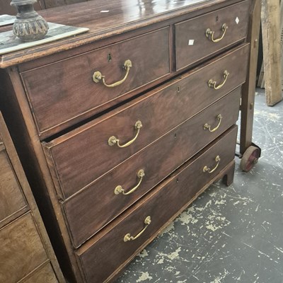Lot 1361 - A late georgian mahogany chest of drawers