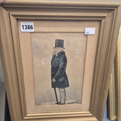 Lot 1386 - A 19th century watercolour portrait of a...